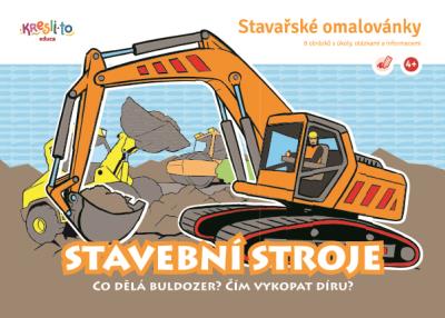 Stavební stroje – stavařské omalovánky A5