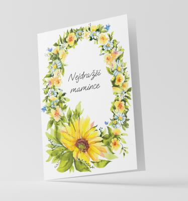 Přání - Slunečnice Nejdražší mamince